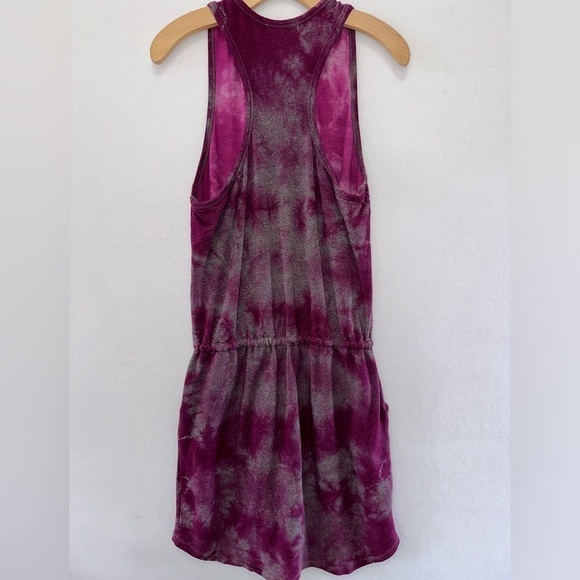 2 for $26 Sundry for Evereve Weekender Drawstring Waist Dress Purple Tie Dye LG - Picture 5 of 9